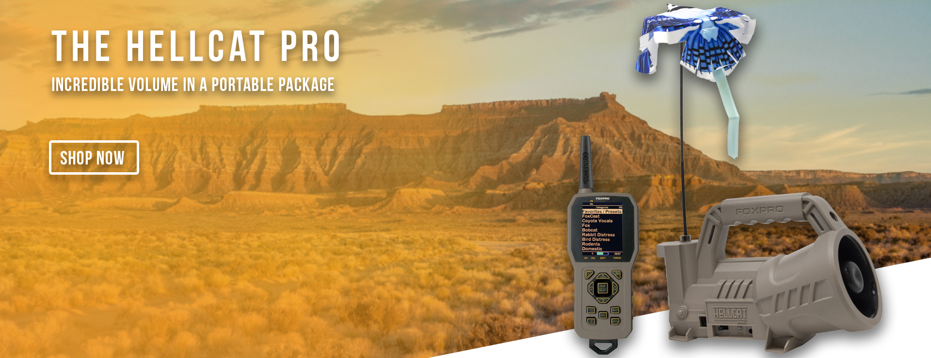 FOXPRO HellCat Pro Digital Game Call and TX1000 remote control.