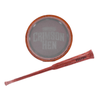 Crimson Hen Tip Over Glass/Slate